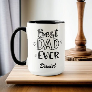 Best Dad Ever Doodle Personalized Father's Day Mug