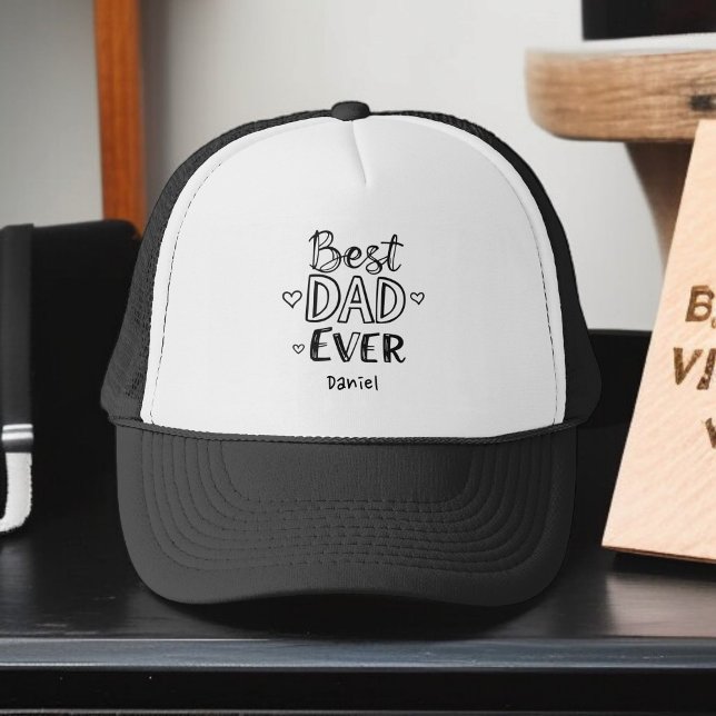 Best Dad Ever | Doodle Script Father's Day Gift Trucker Hat (Creator Uploaded)