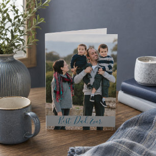 Best Dad Ever Family Photo Card