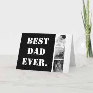 BEST DAD EVER Family Photo Collage Fathers Day Card