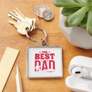 Best Dad Ever – Father & Child Surfing Silhouette Keychain