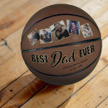 Best Dad Ever Father Keepsake Basketball<br><div class="desc">Show Dad how much he means this Father's Day with our modern keepsake basketball gift. Customized with your family photographs and children's names, adorned with the uplifting message 'Best Dad Ever' in stunning black and gold font. Truly a remarkable representation of both your love and family unity. Make this Father's...</div>