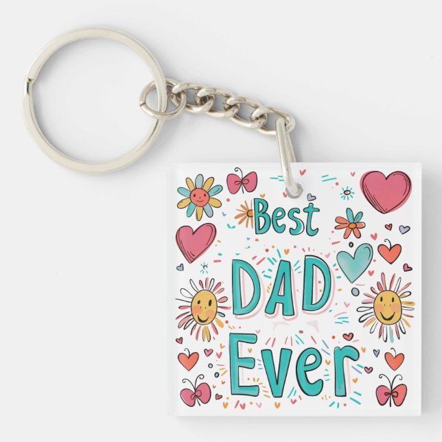 Best Dad Ever | Father Of The Year Keychain (Front)