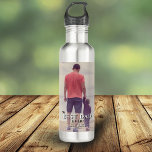 Best Dad Ever Father`s Day Family Photo 710 Ml Water Bottle<br><div class="desc">Best Dad Ever Typography Father`s Day Family Photo water bottle. The design has modern typography in black and white colours that overlays the photo. Personalize with your names and insert your photo into the template. Great gift for a dad or a grandpa for Father`s Day,   birthday or Christmas.</div>