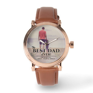 Best Dad Ever Father`s Day Family Photo Watch