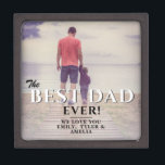 Best Dad Ever Father`s Day Father Full Photo Gift Box<br><div class="desc">Best Dad Ever Father`s Day Father Full Photo Gift Box. The design has modern typography in black and white colours and overlays the full photo. Add your names and photo. Great gift for a dad or a grandpa for Father`s Day,  birthday or Christmas.</div>