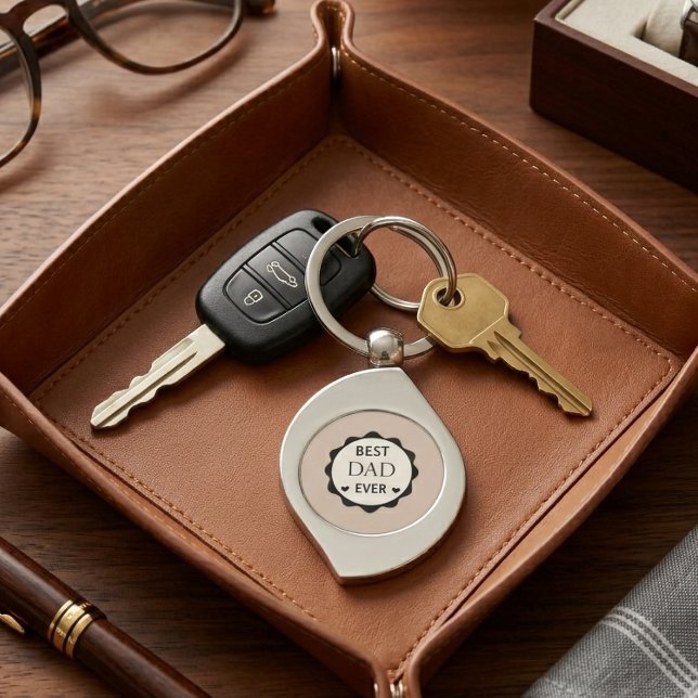 Best Dad Ever  Father’s Day Gift Idea 2025 Keychain (Creator Uploaded)