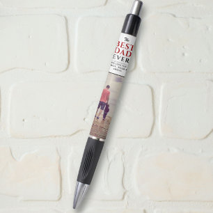 Best Dad Ever Father`s Day Photo Black Ink Pen