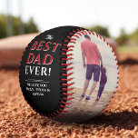 Best Dad Ever Father`s Day Photo Collage Baseball<br><div class="desc">Best Dad Ever Father`s Day Two Photo Collage Baseball. This modern custom and personalized baseball is a perfect gift for a dad or a new dad on a father`s day. The best dad ever two photo template baseball. Personalize it with two photos and names. The background is black and the...</div>