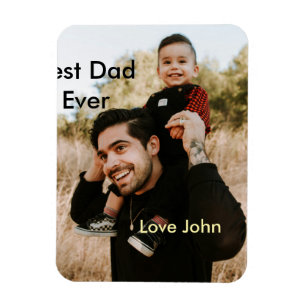Best dad ever father's dad gift photo name simple magnet