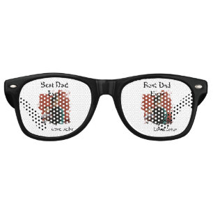 Best dad ever father's dad gift photo name simple retro sunglasses
