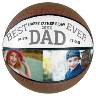 Best Dad Ever Father's Day 2 Photo Custom Name Basketball