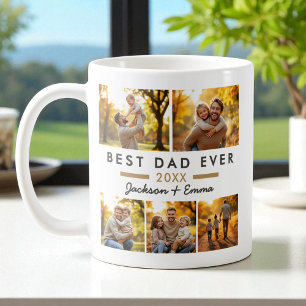 Best Dad Ever Father's Day 5 Photo Collage  Coffee Mug