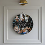 Best Dad Ever | Father's Day 6 Photo Collage Dartboard<br><div class="desc">Celebrate your dad with our Best Dad Ever Photo Collage Dartboard. Perfect for Father’s Day or any special occasion, this personalized dartboard features a 6-photo collage to showcase your favourite family memories. The phrase "Best Dad Ever" is styled in elegant black script with classic serif accents for a modern, heartfelt...</div>