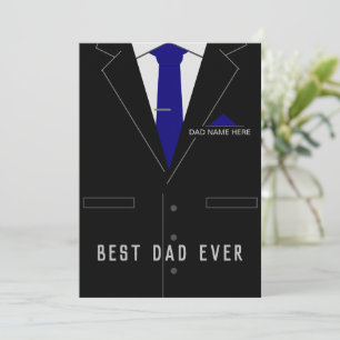 Best DAD Ever Father's Day Card Personalized Name