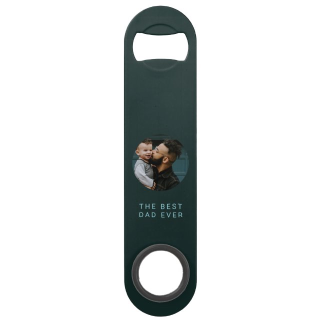 Best Dad Ever | Father's day Cool Green Bar Key (Front)