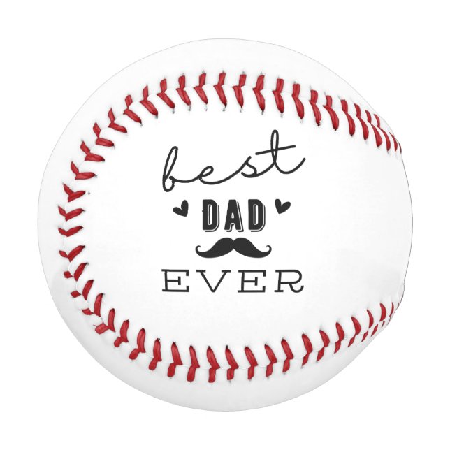 'Best Dad Ever' Father's Day Fun Birthday Gift  Baseball (Front Left)