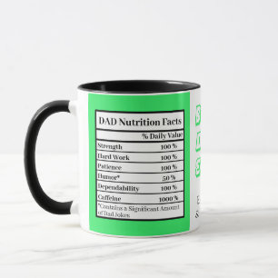 Best Dad Ever Fathers Day Funny Attributes Green Mug