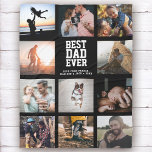BEST DAD EVER Father's Day Instagram Photo Collage Fleece Blanket<br><div class="desc">This modern Father's Day photo collage blanket is both masculine and cozy: BEST DAD EVER in bold typography with your own personalized message below alongside 11 of your favourite family moments. Great keepsake gift for your awesome husband or dad.</div>