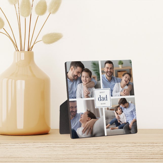 Best Dad Ever Father's Day Kids Photo Collage Plaque (Creator Uploaded)