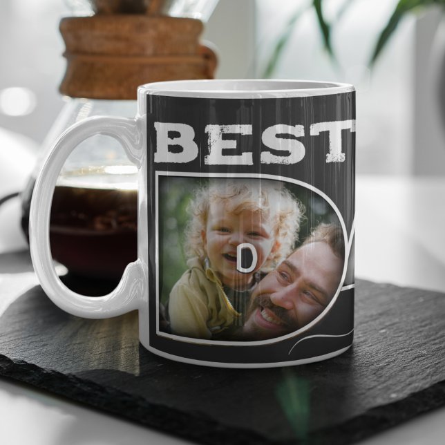 Best Dad Ever Father's Day Name Gift 3 Photo Coffee Mug (Creator Uploaded)
