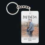 Best Dad Ever Father's Day Personalized  Photo Keychain<br><div class="desc">Keepsake gift for Father's Day</div>