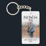 Best Dad Ever Father's Day Personalized  Photo Keychain<br><div class="desc">Keepsake gift for Father's Day</div>