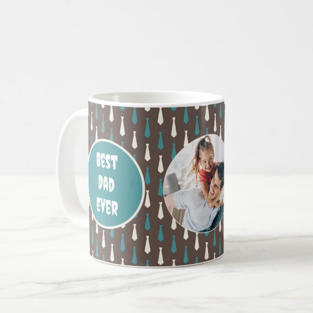 Best Dad Ever Father's Day Pesonalize Images Coffee Mug (Front Left)