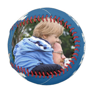  Best Dad Ever Father's Day Photo Blue Baseball
