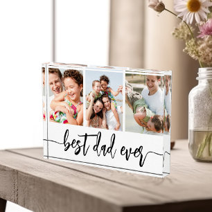 Best Dad Ever - Father's Day Photo Collage Block
