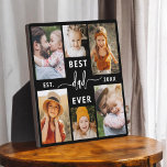 Best Dad Ever - Father's Day Photo Collage Plaque<br><div class="desc">Celebrate your dad with the "Best Dad Ever" Father's Day Photo Collage Plaque, a heartfelt tribute to the man who means the world to you. This beautifully crafted plaque features a high-quality, customizable photo collage, allowing you to showcase cherished memories and special moments. The collage is elegantly arranged around the...</div>