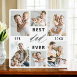 Best Dad Ever - Father's Day Photo Collage Plaque<br><div class="desc">Celebrate your dad with the "Best Dad Ever" Father's Day Photo Collage Plaque, a heartfelt tribute to the man who means the world to you. This beautifully crafted plaque features a high-quality, customizable photo collage, allowing you to showcase cherished memories and special moments. The collage is elegantly arranged around the...</div>