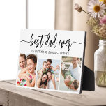 Best Dad Ever - Father's Day Photo Collage Plaque<br><div class="desc">Celebrate your dad with the "Best Dad Ever" Father's Day Photo Collage Plaque, a heartfelt tribute to the man who means the world to you. This beautifully crafted plaque features a high-quality, customizable photo collage, allowing you to showcase cherished memories and special moments. The collage is elegantly arranged around the...</div>
