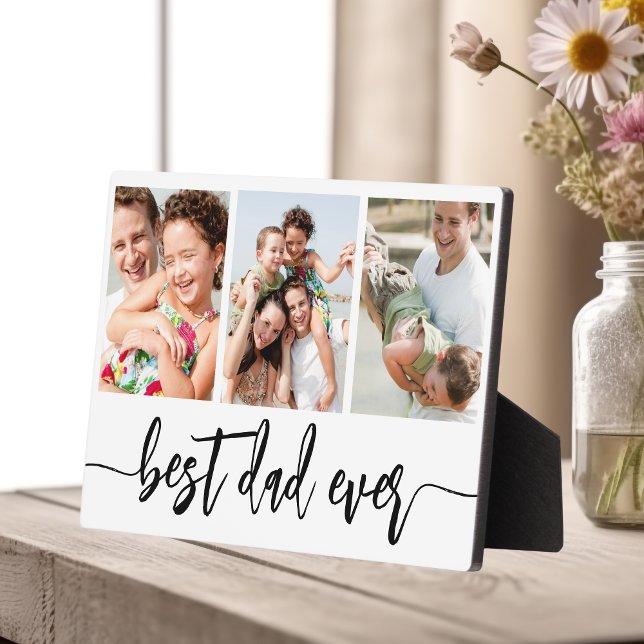 Best Dad Ever - Father's Day Photo Collage Plaque (Creator Uploaded)