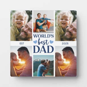 Best Dad Ever Father's Day Photo Collage Plaque