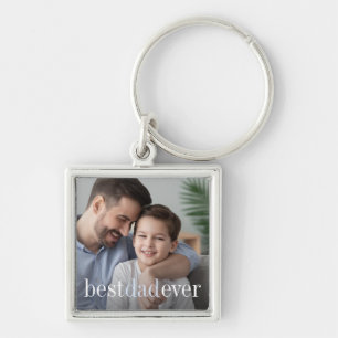 Best Dad Ever   Father's Day Photo Keychain