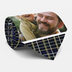 Best Dad Ever Father's Day Photo Striped Black Tie