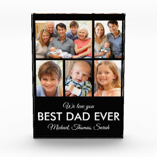 Best Dad Ever Fathers Day Picture Collage Photo Block
