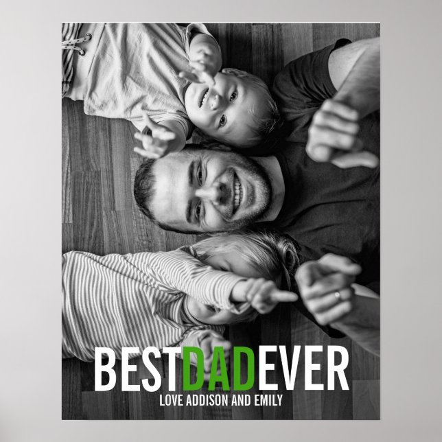 Best Dad Ever Father's Day Poster Sign (Front)