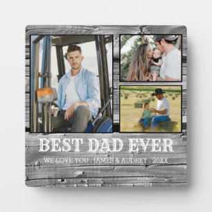 Best Dad Ever Father's Day Rustic Wood Plaque