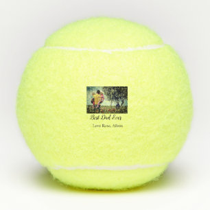 Best dad ever father's day son daughter papa dad p tennis balls