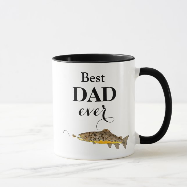 Best Dad Ever Father's Day Trout Fly Fishing Mug (Right)