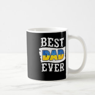Best Dad Ever Father's Day Ukrainian Flag Ukraine  Coffee Mug