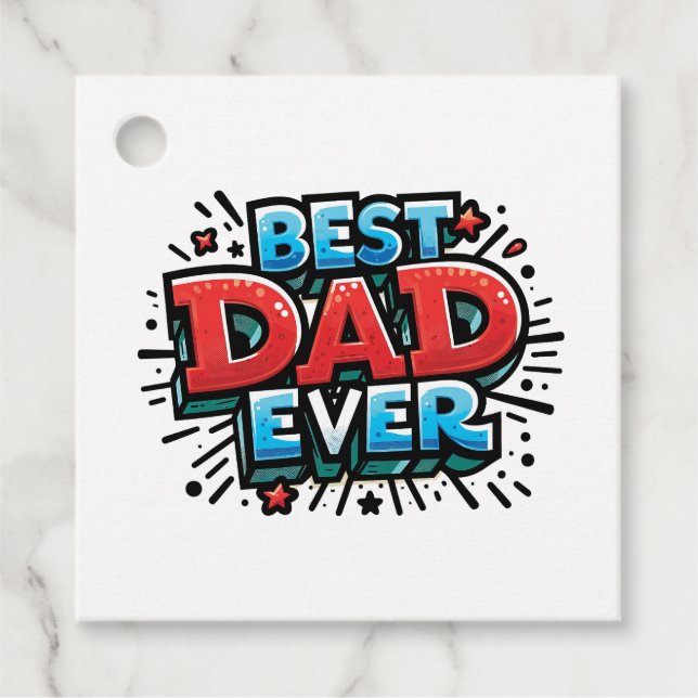 Best Dad Ever Favour Tags (Front)