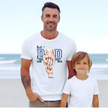 Best Dad Ever Fist Bump Shirt - Kids Name T-Shirt