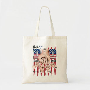 Best Dad Ever – Fist Bump USA Flag - 4 Kids Tote Bag
