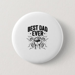 Best Dad Ever Fist Bump Vintage Shirt Design_1 2 Inch Round Button