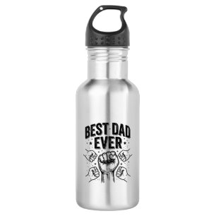 Best Dad Ever Fist Bump Vintage Shirt Design_1 532 Ml Water Bottle