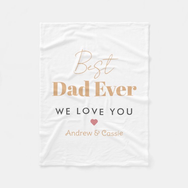 Best dad ever fleece blanket (Front)