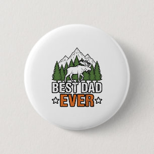 Best Dad Ever Forest Creature Vintage Dad Shirt De 2 Inch Round Button